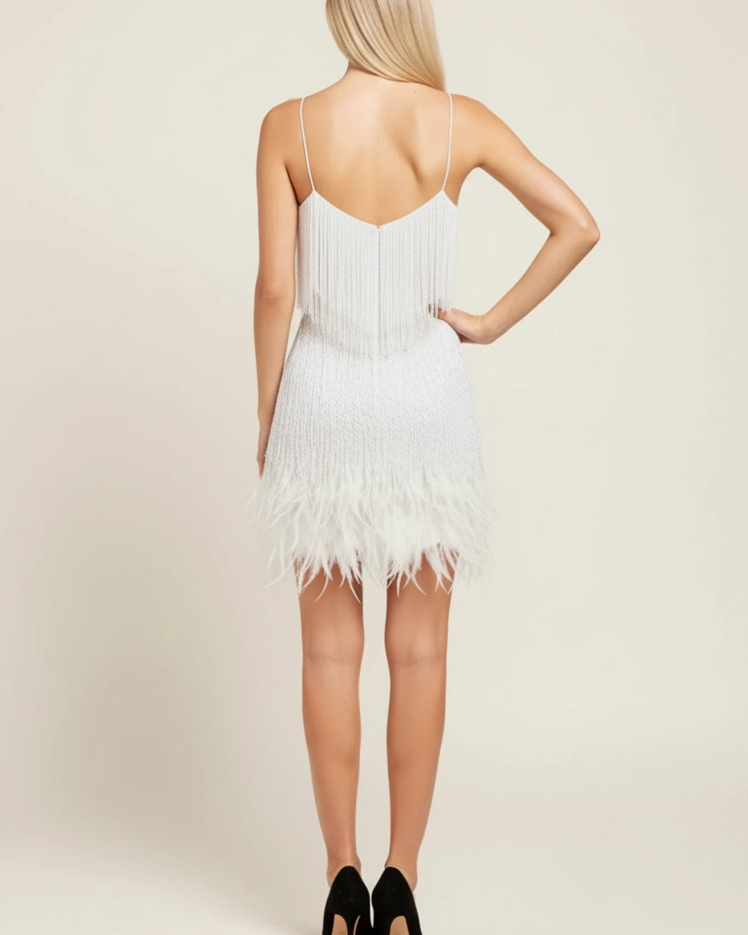 Elegant Fringe Mini Dress for Women-Metro Lane Plaza