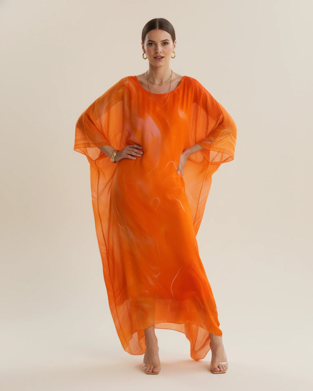Elegant Women's Long Sleeve Maxi Dress for Any Occasion-Metro Lane Plaza