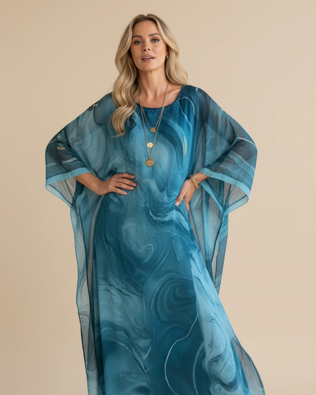 Elegant Women's Long Sleeve Maxi Dress for Any Occasion-Metro Lane Plaza