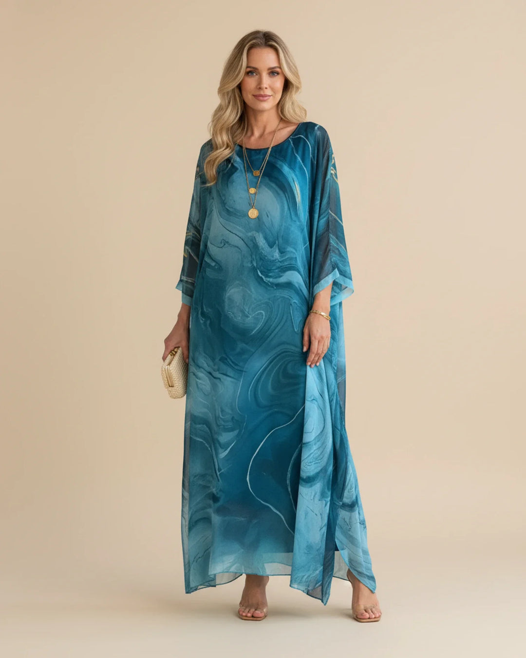 Elegant Women's Long Sleeve Maxi Dress for Any Occasion-Metro Lane Plaza
