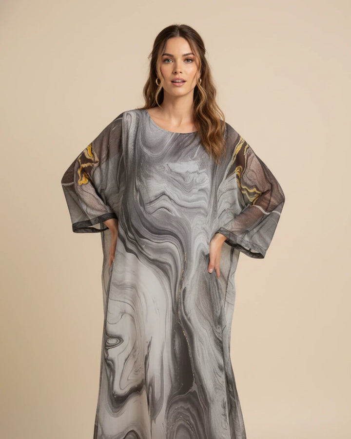 Elegant Women's Long Sleeve Maxi Dress for Any Occasion-Metro Lane Plaza