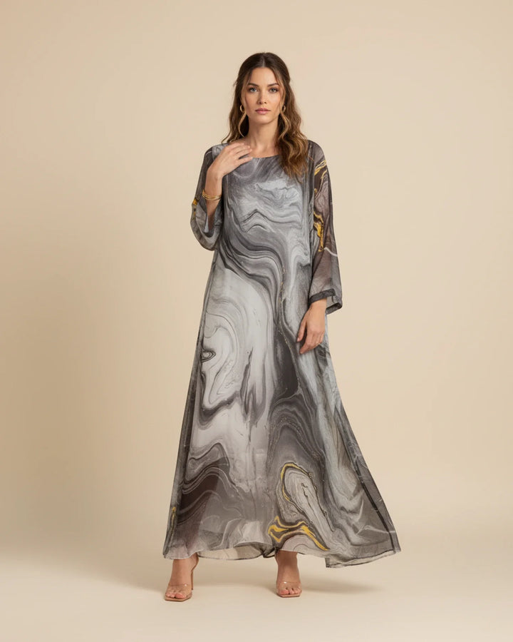 Elegant Women's Long Sleeve Maxi Dress for Any Occasion-Metro Lane Plaza