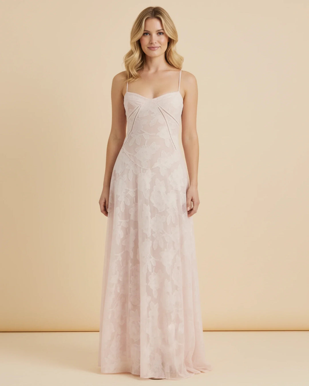 Elegant Women's Spaghetti Strap A-Line Maxi Dress-Metro Lane Plaza
