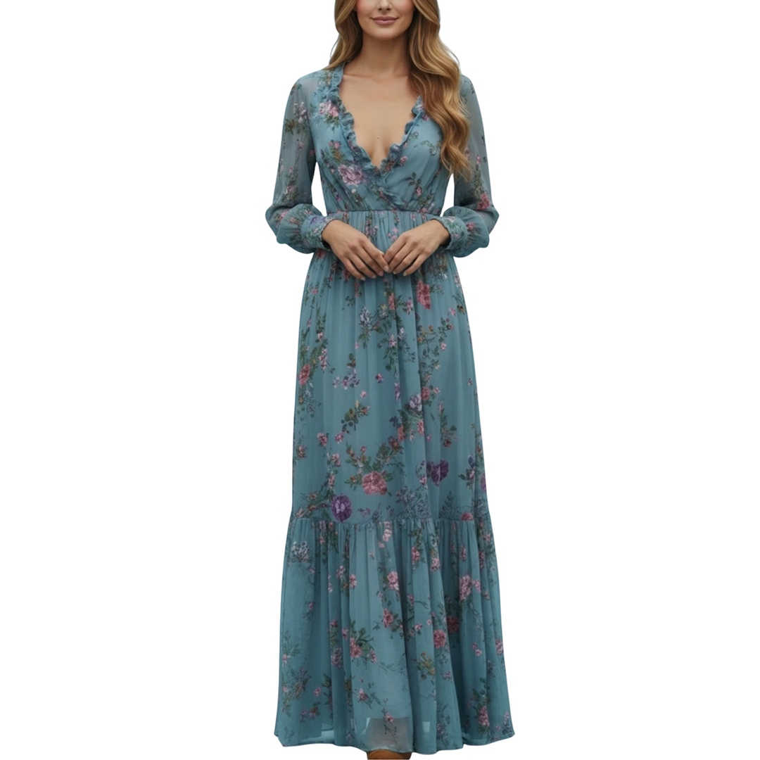 Boho Maxi Dress for Women | Embroidered Style-Metro Lane Plaza