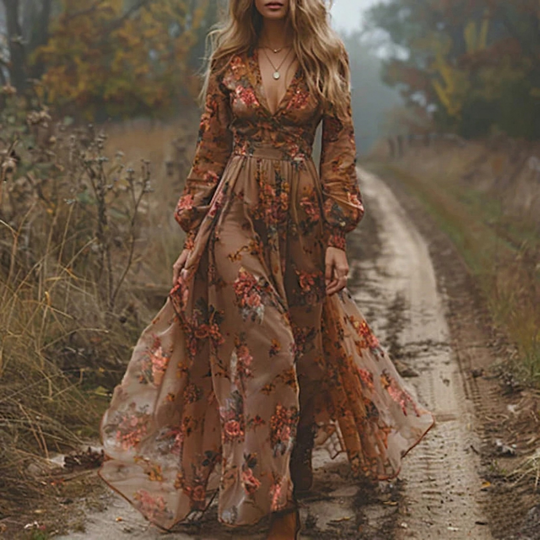 Boho Maxi Dress for Women | Embroidered Style-Metro Lane Plaza