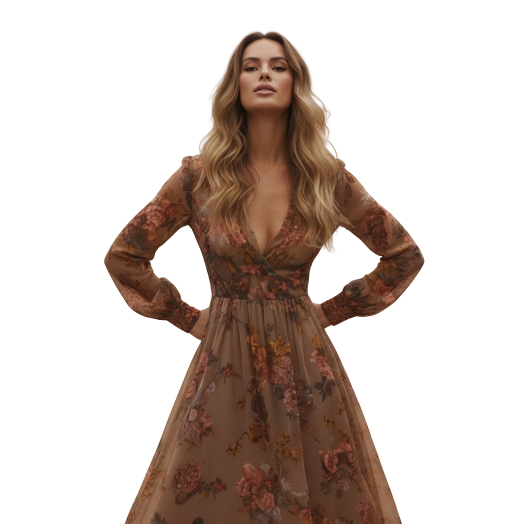 Boho Maxi Dress for Women | Embroidered Style-Metro Lane Plaza