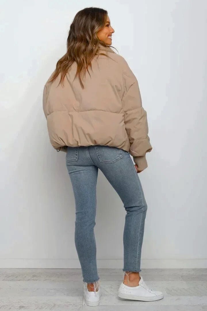 Kurze gesteppte Damen-Pufferjacke