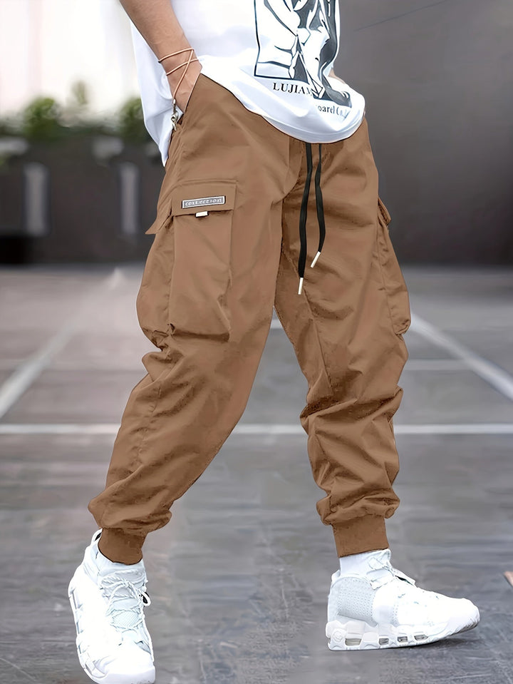Wyatt | Men's Casual Drawstring Cargo Pants-Metro Lane Plaza
