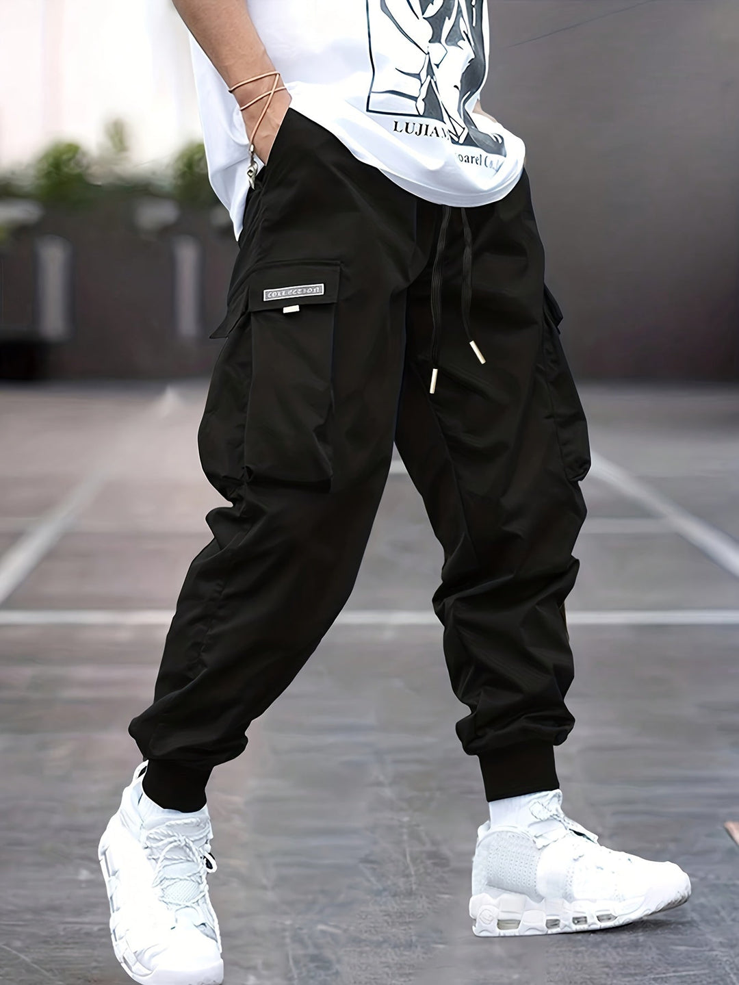 Wyatt | Men's Casual Drawstring Cargo Pants-Metro Lane Plaza