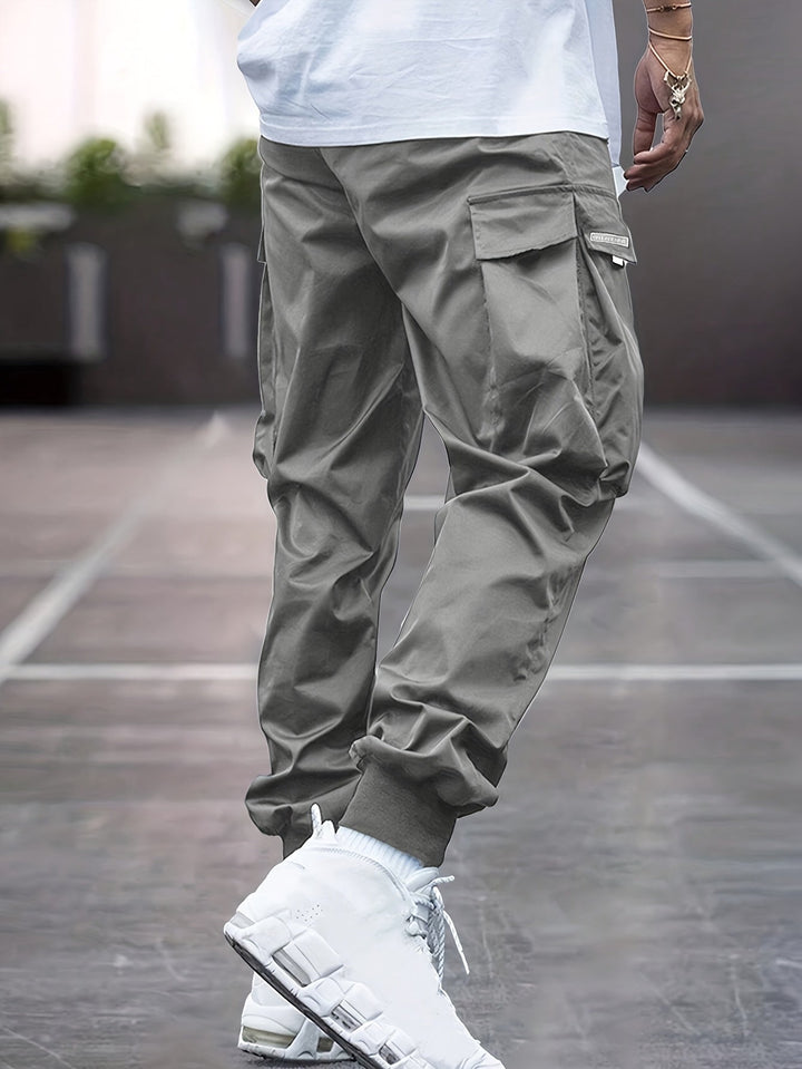 Wyatt | Men's Casual Drawstring Cargo Pants-Metro Lane Plaza