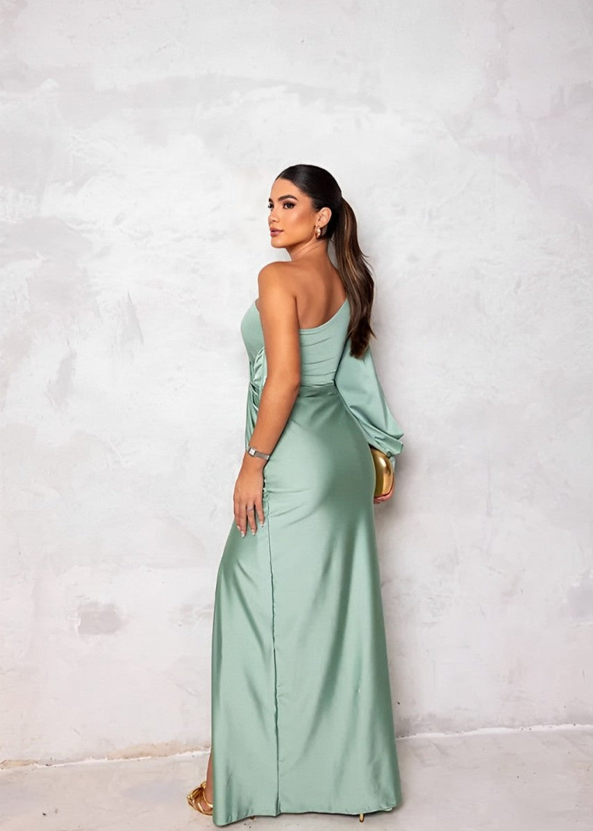Mia | Women's One-Shoulder Maxi Dress-Metro Lane Plaza
