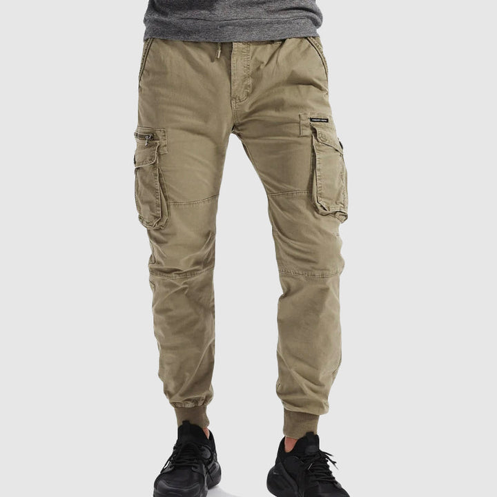 Zachary | Men's Slim-Fit Cargo Jogger Trousers-Metro Lane Plaza