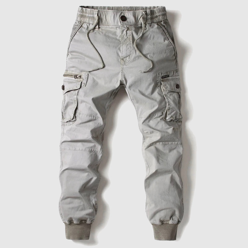 Zachary | Men's Slim-Fit Cargo Jogger Trousers-Metro Lane Plaza