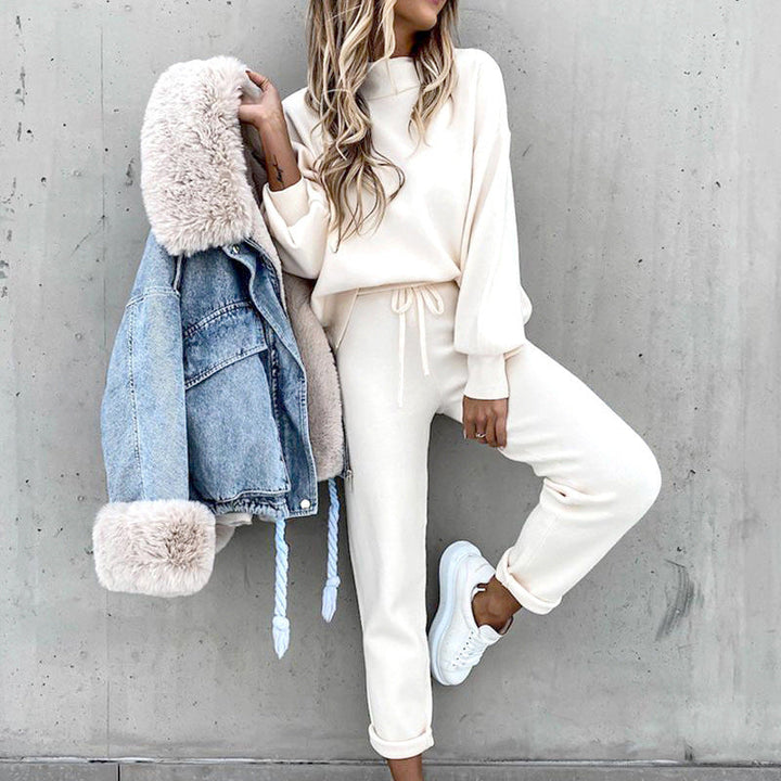 Women's Cozy Autumn Loungewear Set-Metro Lane Plaza