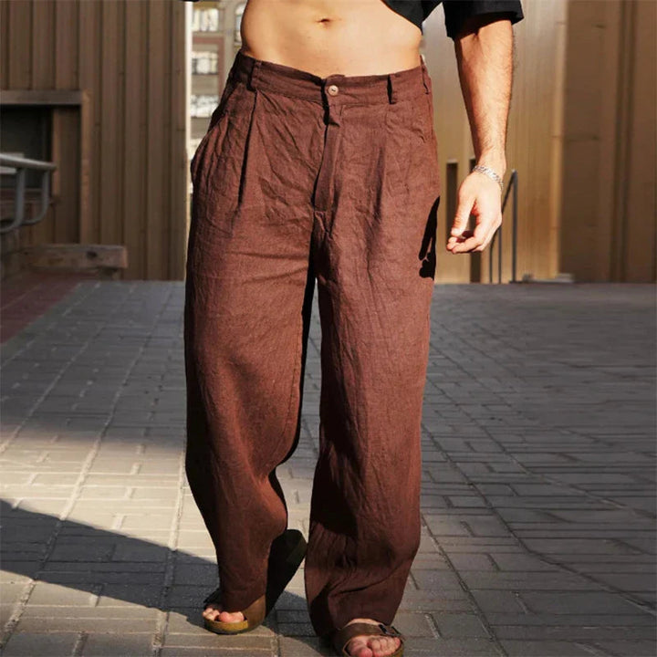 Zane | Men's Pleated Wide-Leg Trousers