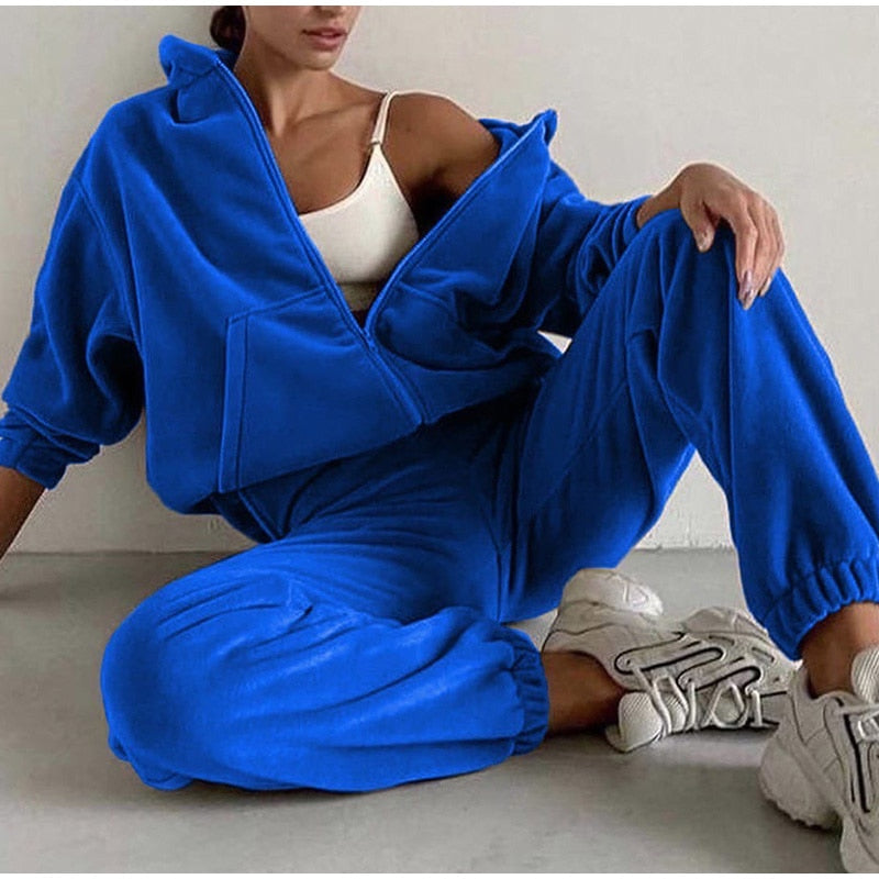 Zendy fleece suit for women | Cozy women's fleece loungewear set-Metro Lane Plaza