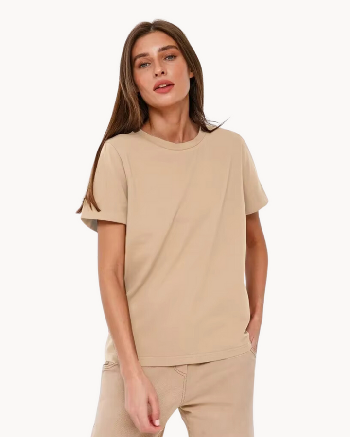 Ziah | Women's Basic Short Sleeve T-Shirt-Metro Lane Plaza