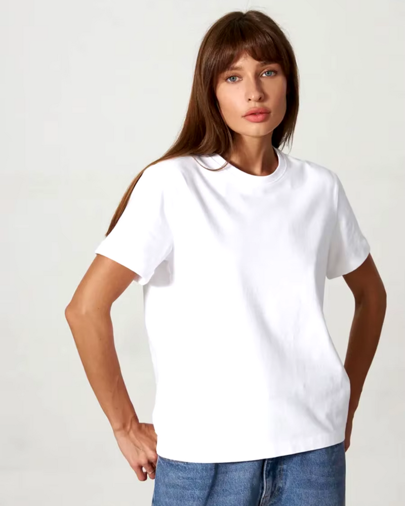 Ziah | Women's Basic Short Sleeve T-Shirt-Metro Lane Plaza