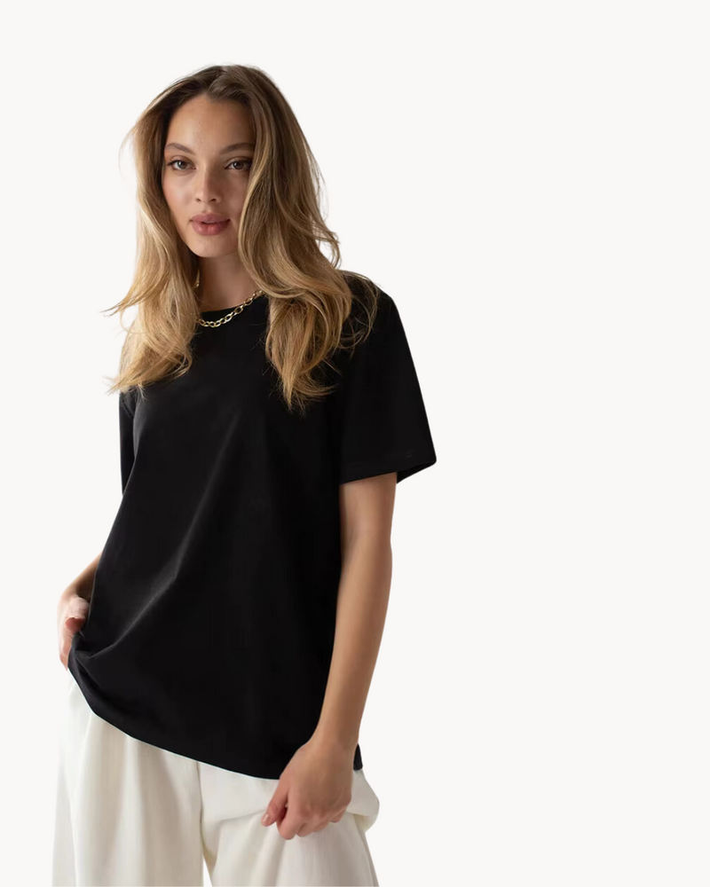 Ziah | Women's Basic Short Sleeve T-Shirt-Metro Lane Plaza