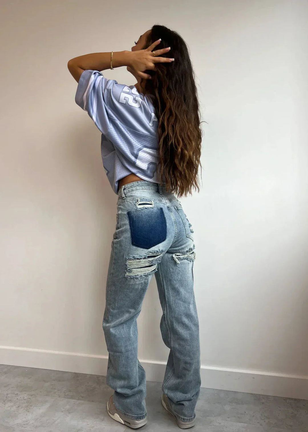 Livia | Women's Vintage Ripped Jeans-Metro Lane Plaza