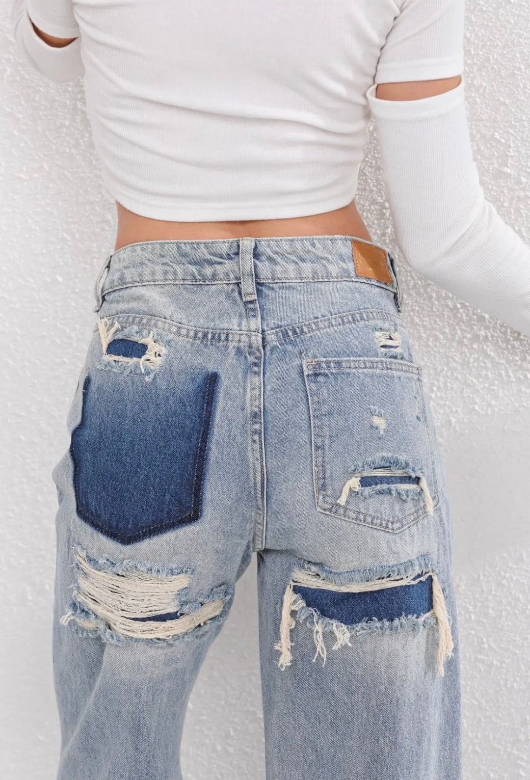 Livia | Women's Vintage Ripped Jeans-Metro Lane Plaza