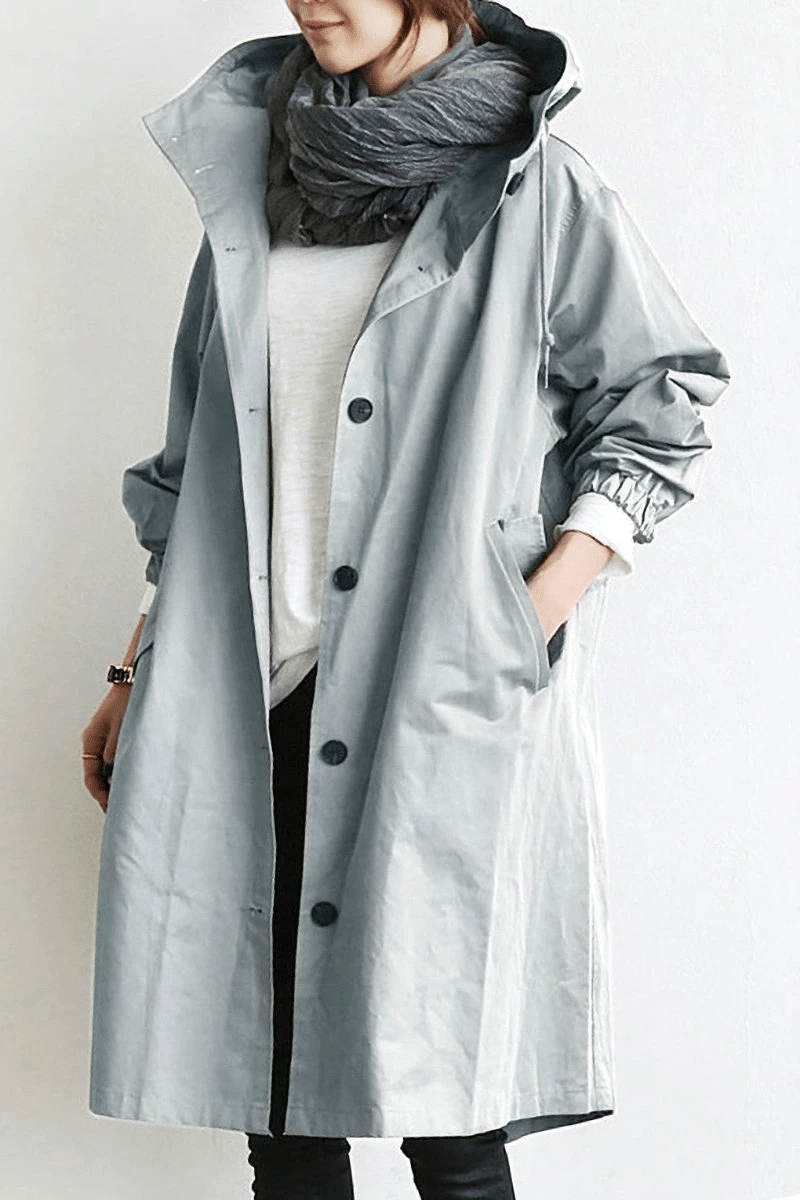 Emily | Women's Lightweight Waterproof Hooded Windbreaker-Metro Lane Plaza