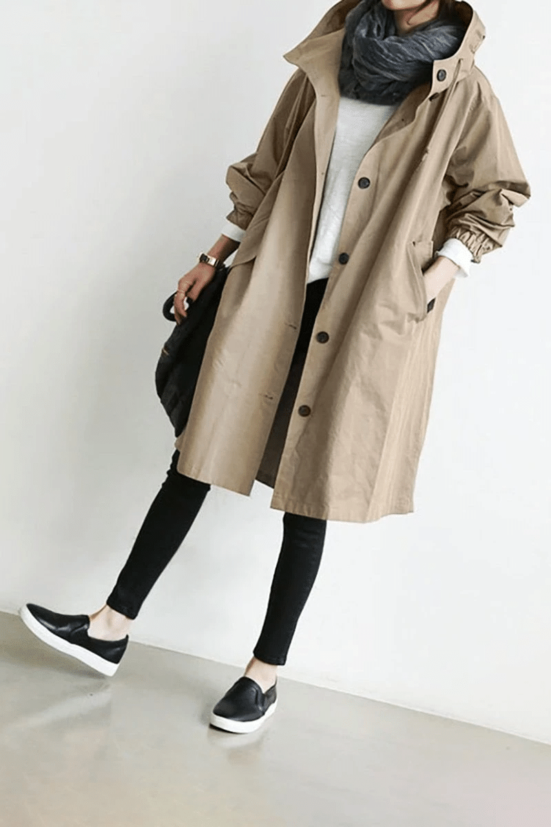 Emily | Women's Lightweight Waterproof Hooded Windbreaker-Metro Lane Plaza