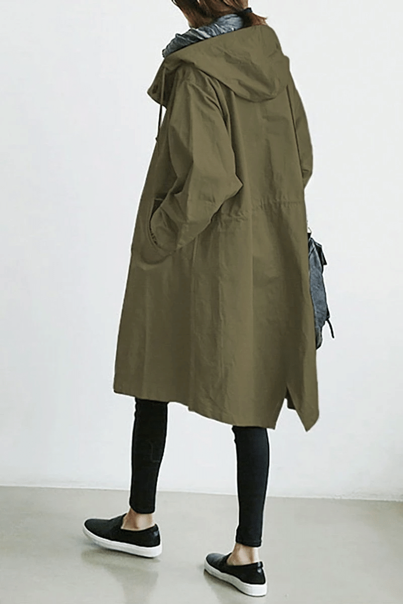 Emily | Women's Lightweight Waterproof Hooded Windbreaker-Metro Lane Plaza