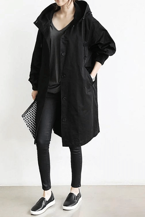 Emily | Women's Lightweight Waterproof Hooded Windbreaker-Metro Lane Plaza